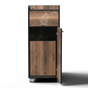 Poubelle snack "MERCI" en bois Baroque 100 Litres PREMIUM - GOLDINOX