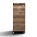 Poubelle snack "MERCI" en bois Baroque 100 Litres PREMIUM - GOLDINOX