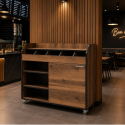 Desserte de service professionnelle en bois Baroque PREMIUM - GOLDINOX
