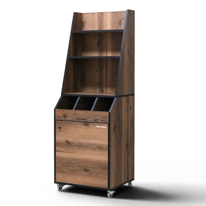 Desserte de service compacte professionnelle avec service haut en bois Baroque PREMIUM - GOLDINOX