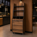 Desserte de service compacte professionnelle avec service haut en bois Baroque PREMIUM - GOLDINOX