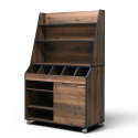 Desserte de service professionnelle avec service haut en bois Baroque PREMIUM - GOLDINOX