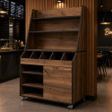 Desserte de service professionnelle avec service haut en bois Baroque PREMIUM - GOLDINOX