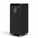 Poubelle snack "MERCI" en bois noir 100 Litres PREMIUM - GOLDINOX