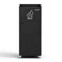 Poubelle snack "MERCI" en bois noir 100 Litres PREMIUM - GOLDINOX