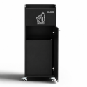 Poubelle snack "MERCI" en bois noir 100 Litres PREMIUM - GOLDINOX