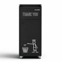 Lot de 2 Poubelle snack "MERCI" en bois noir 100 Litres PREMIUM - GOLDINOX
