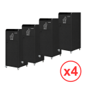 Lot de 4 Poubelles snack "MERCI" en bois noir 100 Litres PREMIUM - GOLDINOX