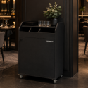 Desserte de service compacte professionnelle en bois Noir PREMIUM - GOLDINOX