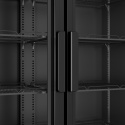 Armoire à boissons 3 portes 1065 Litres sur roulettes Full Black PREMIUM - GOLDINOX