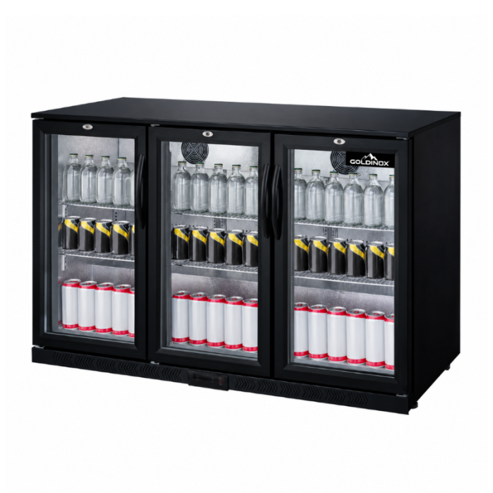 Arrière de bar 3 portes battantes vitrées PREMIUM - GOLDINOX