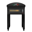 Four à pizza électrique 4 x Ø34 cm (6kW - 380V) sur roulettes et hotte d'extraction Série "PIZZA CHEF" PREMIUM - GOLDINOX