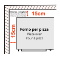 Four à pizza électrique 4 x Ø34 cm (6kW - 380V) avec hotte d'extraction Série "PIZZA CHEF" PREMIUM - GOLDINOX