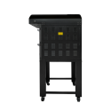 Four à pizza électrique 4 x Ø34 cm (6kW - 380V) sur roulettes et hotte d'extraction Série "PIZZA CHEF" PREMIUM - GOLDINOX