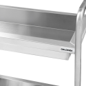 Chariot de service en inox 860x530 mm - 2 bacs PREMIUM - GOLDINOX