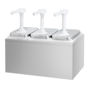Distributeur de sauces en acier inoxydable 3 x 2 litres PREMIUM - GOLDINOX