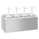 Distributeur de sauces en acier inoxydable 4 x 2 litres PREMIUM - GOLDINOX