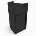 Poubelle snack en inox avec bac plastique (560x530x1230mm) PREMIUM - GOLDINOX