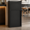 Poubelle snack en inox avec bac plastique (560x530x1230mm) PREMIUM - GOLDINOX