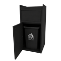 Poubelle snack en inox avec bac plastique (560x530x1230mm) PREMIUM - GOLDINOX