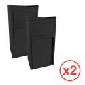 Lot de 2 poubelles snack en inox avec bac plastique (560x530x1230mm) PREMIUM - GOLDINOX