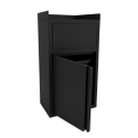 Lot de 2 poubelles snack en inox avec bac plastique (560x530x1230mm) PREMIUM - GOLDINOX