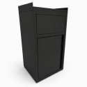 Lot de 2 poubelles snack en inox avec bac plastique (560x530x1230mm) PREMIUM - GOLDINOX