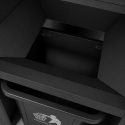 Lot de 4 poubelles snack en inox avec bac plastique (560x530x1230mm) PREMIUM - GOLDINOX