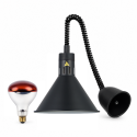 Lampe chauffante "CLOCHE" infrarouge suspendue en aluminium Or Rose (Hauteur réglable et ampoule blanche) PREMIUM - GOLDINOX