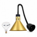 Lampe chauffante "CLOCHE" infrarouge suspendue en aluminium Or Rose (Hauteur réglable et ampoule blanche) PREMIUM - GOLDINOX