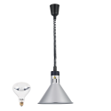 Lampe chauffante "CLOCHE" infrarouge suspendue en aluminium Or Rose (Hauteur réglable et ampoule blanche) PREMIUM - GOLDINOX