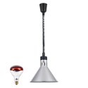 Lampe chauffante "CLOCHE" infrarouge suspendue en aluminium Or Rose (Hauteur réglable et ampoule blanche) PREMIUM - GOLDINOX
