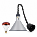 Lampe chauffante "CLOCHE" infrarouge suspendue en aluminium Or Rose (Hauteur réglable et ampoule blanche) PREMIUM - GOLDINOX