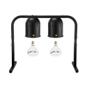 Lampe chauffante "CLOCHE" infrarouge suspendue en aluminium Or Rose (Hauteur réglable et ampoule blanche) PREMIUM - GOLDINOX