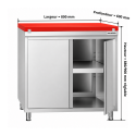 Meuble bas inox 600 x 600 mm PREMIUM / GOLDINOX