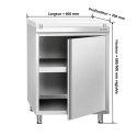 Meuble bas inox 600 x 700 mm PREMIUM / GOLDINOX