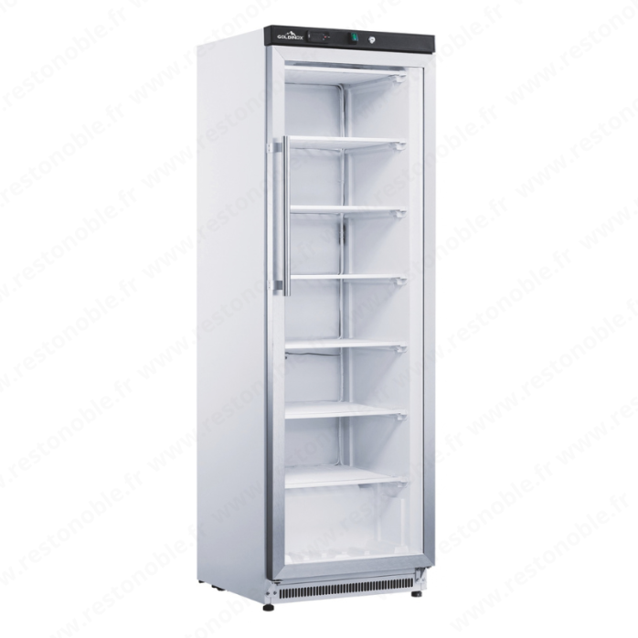 Armoire négative vitrée blanche 1 porte - 400 Litres PREMIUM - GOLDINOX