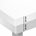Meuble bas inox 1000x700 mm avec plaque découpe Blanche PREMIUM - GOLDINOX