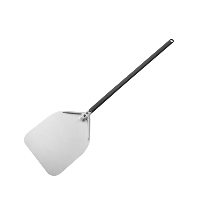 Pelle à pizza ronde Ø230mm perforée en aluminium (Ø230x1725mm) PREMIUM - GOLDINOX