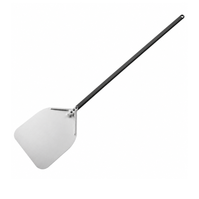 Pelle à pizza ronde Ø230mm perforée en aluminium (Ø230x1725mm) PREMIUM - GOLDINOX