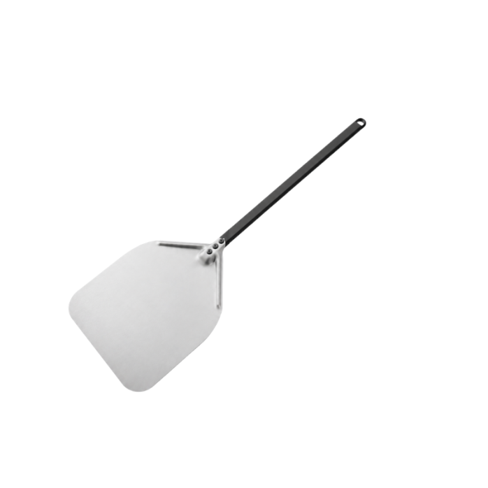 Pelle à pizza ronde Ø230mm perforée en aluminium (Ø230x1725mm) PREMIUM - GOLDINOX