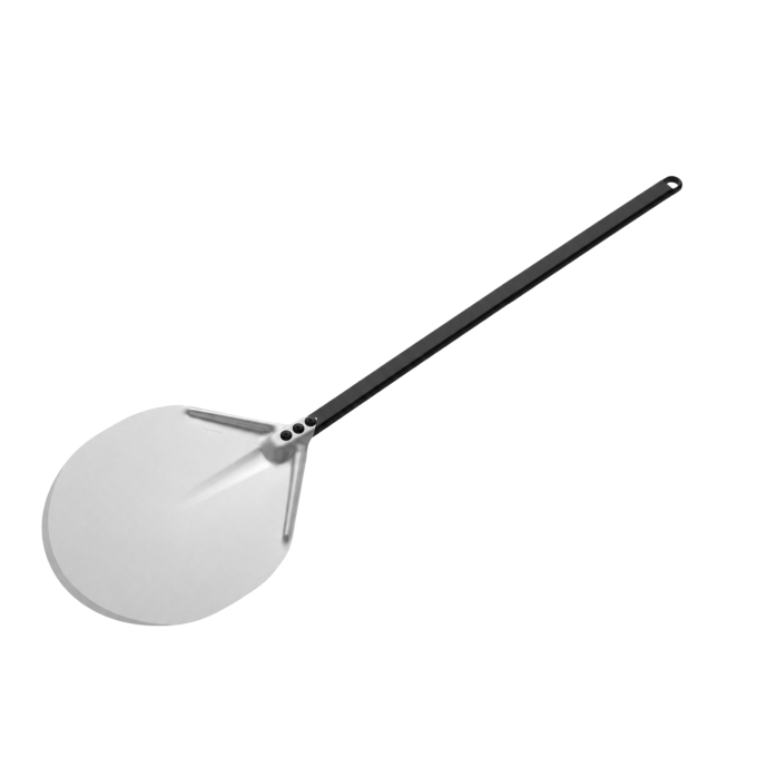 Pelle à pizza ronde Ø230mm perforée en aluminium (Ø230x1725mm) PREMIUM - GOLDINOX
