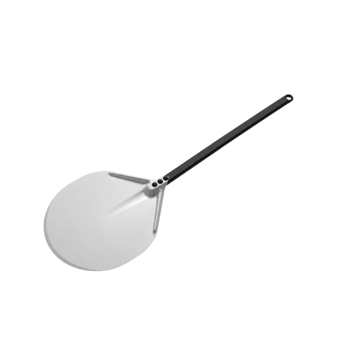 Pelle à pizza ronde Ø230mm perforée en aluminium (Ø230x1725mm) PREMIUM - GOLDINOX