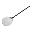 Pelle à pizza ronde Ø230mm perforée en aluminium (Ø230x1725mm) PREMIUM - GOLDINOX