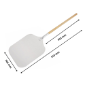 Pelle à pizza rectangulaire 305x355mm en aluminium et bois (305x355x910mm) IDEAL - GOLDINOX