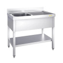 Plonge inox 1 Bac - Profondeur 700 mm