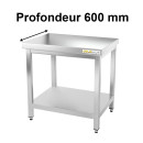 Table de travail inox profondeur 600 mm