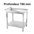 Table de travail inox profondeur 700 mm