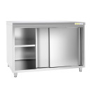Meuble bas inox avec portes coulissantes profondeur 800 mm