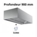 Hotte caisson profondeur 900 mm - Sans moteur
